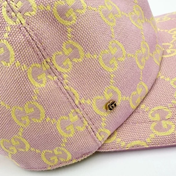 Gucci Pink and Yellow Patterned Cap - Picture 3 of 14